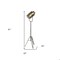 Homeroots 61 x 22 x 22 in. Gold Movie Set Floor Lamp 397601 - alternate 2